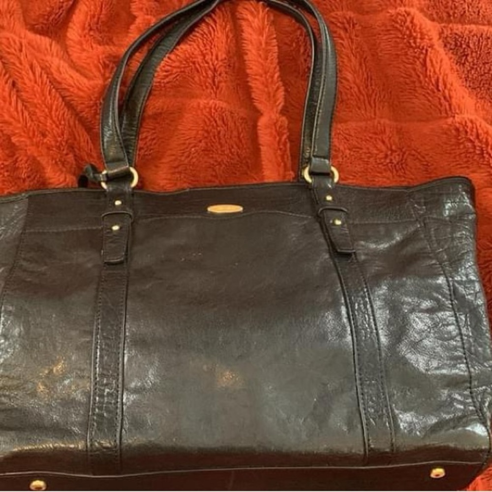 Black Leather Elie Tahari Handbag